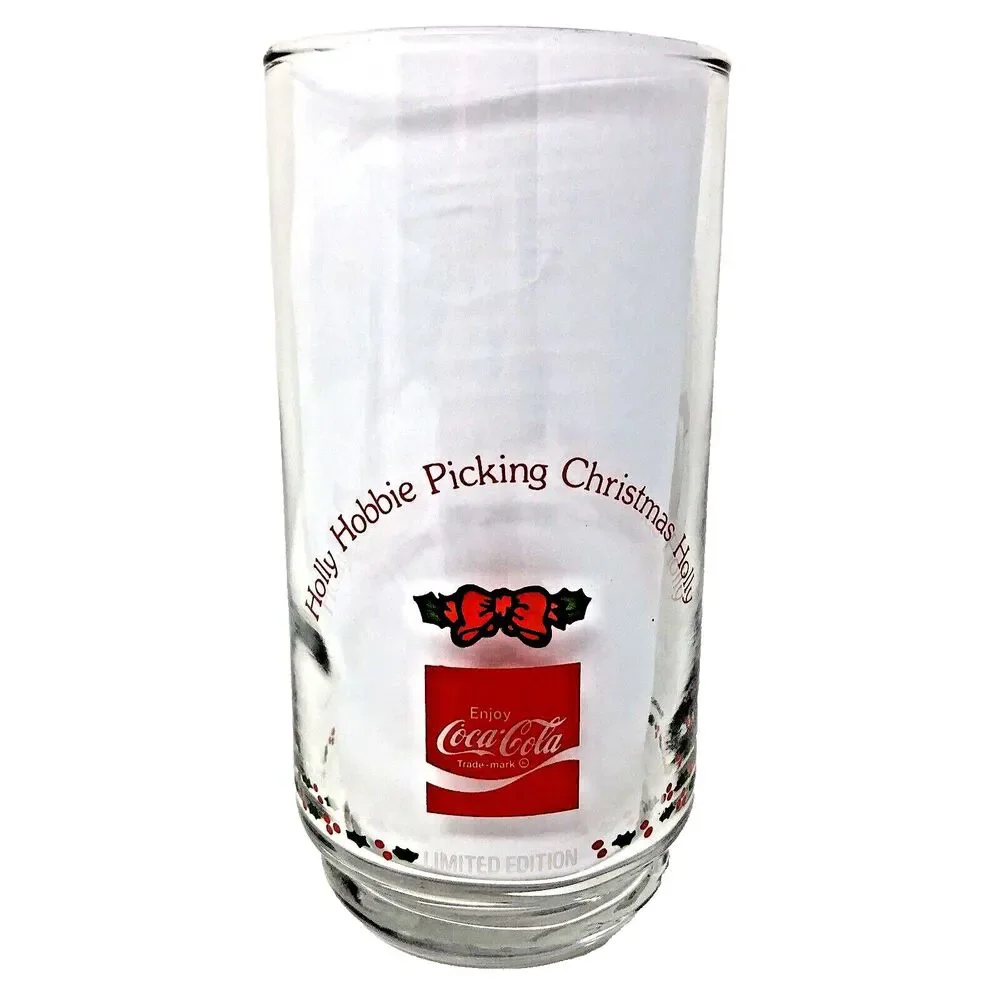 VTG Christmas Holly Hobbie Limited Edtion Coke Tumblers American Greetings Set 4